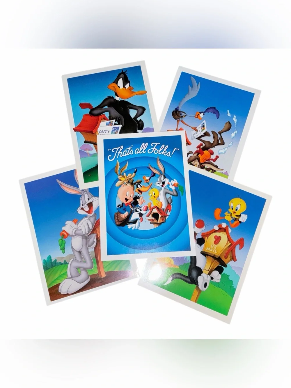 Vintage Looney Tunes Postcards Warner Bros Lot of 5 Unwritten 1990s